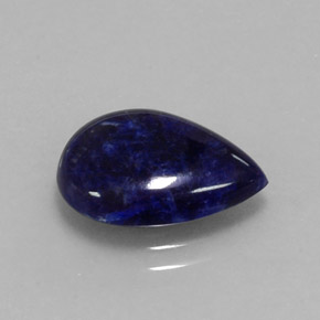 3.20캐럿 천연 바이올렛 블루 소달라이트, 배 모양, 14.3×10.1 mm, 불투명체