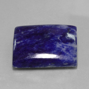 46.25캐럿 천연 바이올렛 블루 소달라이트, 바게트, 27.8×21 mm, 불투명체