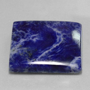 71.10캐럿 천연 바이올렛 블루 소달라이트, 바게트, 32.8×27.8 mm, 불투명체