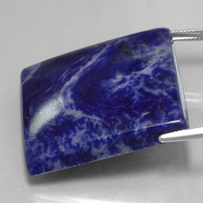 71.10캐럿 천연 바이올렛 블루 소달라이트, 바게트, 32.8×27.8 mm, 불투명체