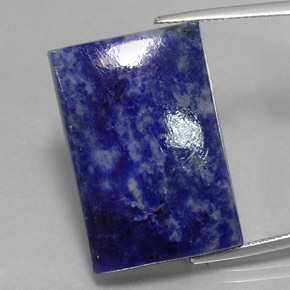 30.07캐럿 천연 바이올렛 블루 소달라이트, 바게트, 27×18.2 mm, 불투명체