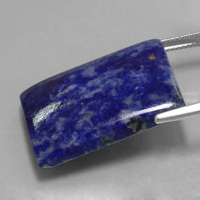 30.07캐럿 천연 바이올렛 블루 소달라이트, 바게트, 27×18.2 mm, 불투명체