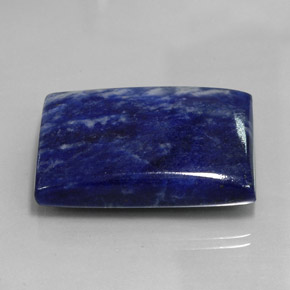 60.46캐럿 천연 바이올렛 블루 소달라이트, 바게트, 32.8×23.2 mm, 불투명체