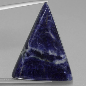 36.42캐럿 천연 바이올렛 블루 소달라이트, 트릴리언, 31.8×25.2 mm, 불투명체