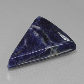 36.42캐럿 천연 바이올렛 블루 소달라이트, 트릴리언, 31.8×25.2 mm, 불투명체