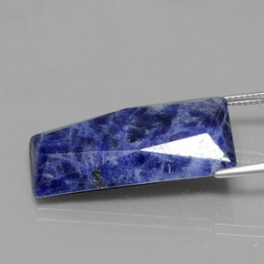19.19캐럿 천연 바이올렛 블루 소달라이트, 멋진 모양, 29.3×15.5 mm, 불투명체