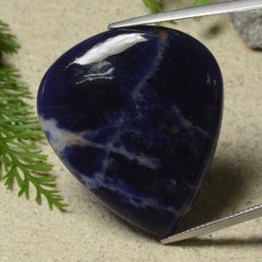 32.53캐럿 천연 멀티컬러 소달라이트, 배 모양, 33×28.8 mm, 불투명체