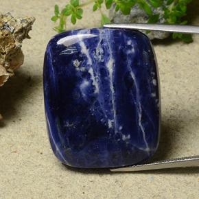 41.16캐럿 천연 바이올렛 블루 소달라이트, 쿠션 컷, 31.6×26.2 mm, 불투명체