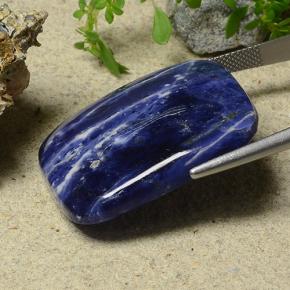 41.16캐럿 천연 바이올렛 블루 소달라이트, 쿠션 컷, 31.6×26.2 mm, 불투명체