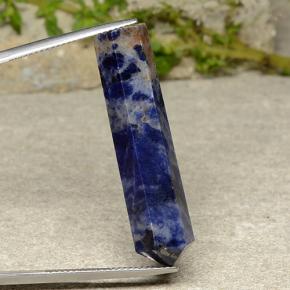 24.34캐럿 천연 바이올렛 블루 소달라이트, 멋진 모양, 36.8×9.1 mm, 불투명체