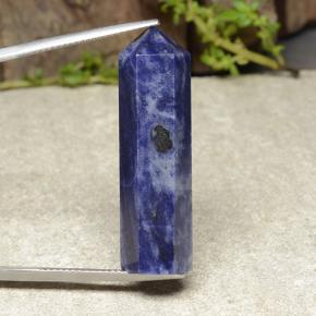 25.16캐럿 천연 바이올렛 블루 소달라이트, 멋진 모양, 33.9×10 mm, 불투명체