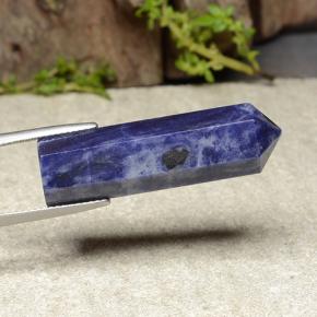 25.16캐럿 천연 바이올렛 블루 소달라이트, 멋진 모양, 33.9×10 mm, 불투명체