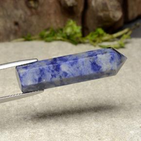 22.16캐럿 천연 그레이쉬 블루 소달라이트, 멋진 모양, 34.3×8.9 mm, 불투명체