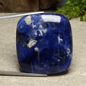 49.78캐럿 천연 멀티컬러 소달라이트, 쿠션 컷, 32.4×30.4 mm, 불투명체
