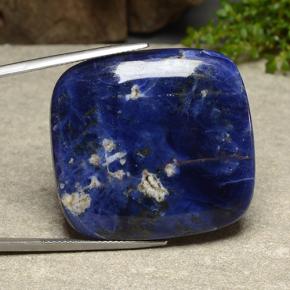 49.78캐럿 천연 멀티컬러 소달라이트, 쿠션 컷, 32.4×30.4 mm, 불투명체