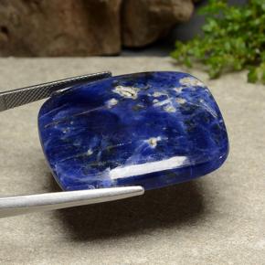 49.78캐럿 천연 멀티컬러 소달라이트, 쿠션 컷, 32.4×30.4 mm, 불투명체