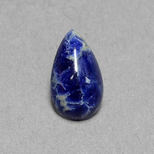 1.65캐럿 천연 멀티컬러 소달라이트, 배 모양, 11.1×6.5 mm, 불투명체