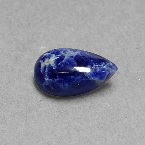 1.65캐럿 천연 멀티컬러 소달라이트, 배 모양, 11.1×6.5 mm, 불투명체