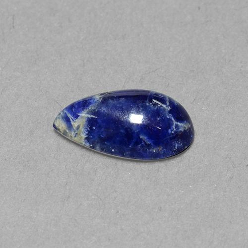 1.65캐럿 천연 멀티컬러 소달라이트, 배 모양, 11.1×6.5 mm, 불투명체