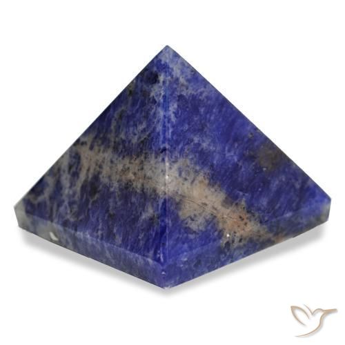 81.65캐럿 천연 멀티컬러 블루 소달라이트, 스퀘어, 25.8×25.8 mm, 불투명체
