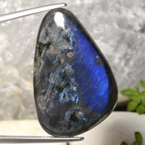 24.80캐럿 천연 멀티컬러 스펙트롤라이트, 멋진 모양, 31.1×20.5 mm, 불투명체
