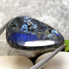 24.80캐럿 천연 멀티컬러 스펙트롤라이트, 멋진 모양, 31.1×20.5 mm, 불투명체