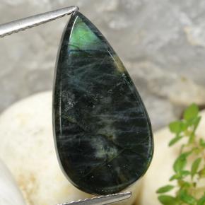 6.57캐럿 천연 멀티컬러 스펙트롤라이트, 배 모양, 21.5×11.5 mm, 불투명체
