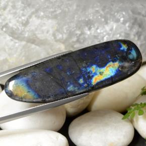 29.02캐럿 천연 멀티컬러 스펙트롤라이트, 멋진 모양, 49.5×15.6 mm, 불투명체