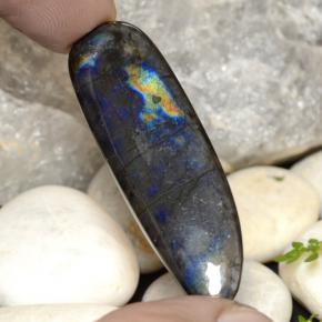 29.02캐럿 천연 멀티컬러 스펙트롤라이트, 멋진 모양, 49.5×15.6 mm, 불투명체