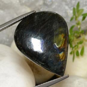 11.71캐럿 천연 다색 스펙트롤라이트, 배 모양, 불투명체