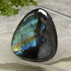 18.60캐럿 천연 멀티컬러 스펙트롤라이트, 트릴리언, 26.8×23.3 mm, 불투명체