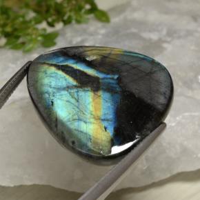 18.60캐럿 천연 멀티컬러 스펙트롤라이트, 트릴리언, 26.8×23.3 mm, 불투명체