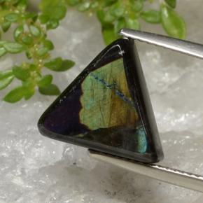 5.25캐럿 천연 멀티컬러 스펙트롤라이트, 트릴리언, 13.4×12.1 mm, 불투명체