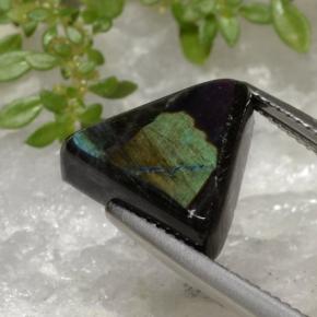 5.25캐럿 천연 멀티컬러 스펙트롤라이트, 트릴리언, 13.4×12.1 mm, 불투명체