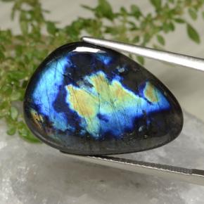 9.44캐럿 천연 멀티컬러 스펙트롤라이트, 멋진 모양, 23×16.3 mm, 불투명체