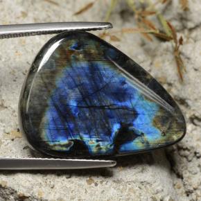 17.21캐럿 천연 멀티컬러 스펙트롤라이트, 배 모양, 25.2×18.9 mm, 불투명체