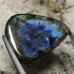 17.21캐럿 천연 멀티컬러 스펙트롤라이트, 배 모양, 25.2×18.9 mm, 불투명체