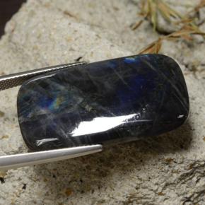 24.96캐럿 천연 다색 스펙트롤라이트, 쿠션 컷, 불투명체