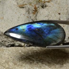 36.83캐럿 천연 다색 스펙트롤라이트, 배 모양, 불투명체