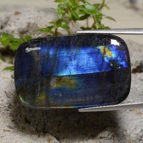 22.81캐럿 천연 멀티컬러 스펙트롤라이트, 쿠션 컷, 30.1×18.8 mm, 불투명체