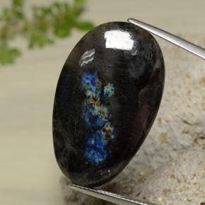 23.02캐럿 천연 멀티컬러 스펙트롤라이트, 멋진 모양, 31.4×19.3 mm, 불투명체