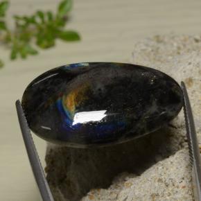 23.02캐럿 천연 멀티컬러 스펙트롤라이트, 멋진 모양, 31.4×19.3 mm, 불투명체