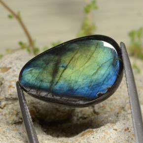 11.39캐럿 천연 멀티컬러 스펙트롤라이트, 멋진 모양, 22.8×14.5 mm, 불투명체