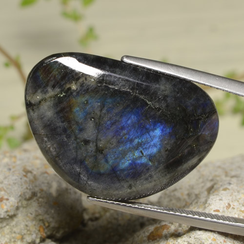 16.24캐럿 천연 멀티컬러 스펙트롤라이트, 멋진 모양, 26.6×18.5 mm, 불투명체