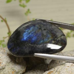 16.24캐럿 천연 멀티컬러 스펙트롤라이트, 멋진 모양, 26.6×18.5 mm, 불투명체