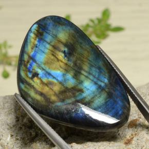 29.30캐럿 천연 멀티컬러 스펙트롤라이트, 트릴리언, 37.7×24.5 mm, 불투명체