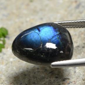 11.36캐럿 천연 다색 스펙트롤라이트, 배 모양, 불투명체