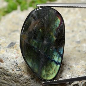 14.77캐럿 천연 멀티컬러 스펙트롤라이트, 멋진 모양, 27.1×16.4 mm, 불투명체