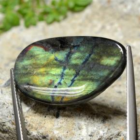 14.77캐럿 천연 멀티컬러 스펙트롤라이트, 멋진 모양, 27.1×16.4 mm, 불투명체