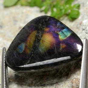 11.16캐럿 천연 멀티컬러 스펙트롤라이트, 트릴리언, 23.4×17.2 mm, 불투명체
